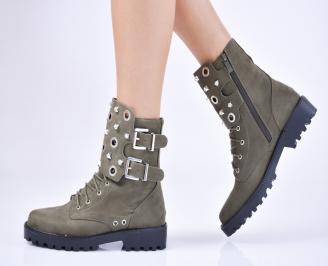 Дамски боти  зелени