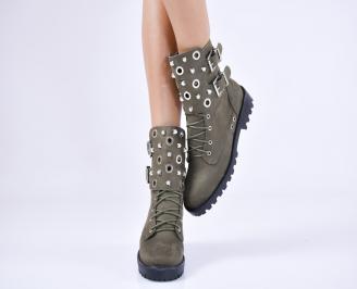 Дамски боти  зелени