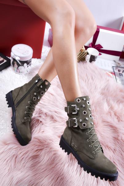 Дамски боти  зелени