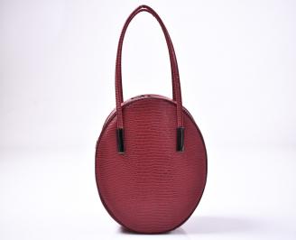 Дамска чанта еко кожа бордо