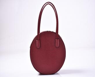 Дамска чанта еко кожа бордо