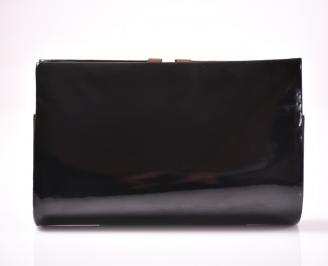 Абитуриентска чанта еко лак черна