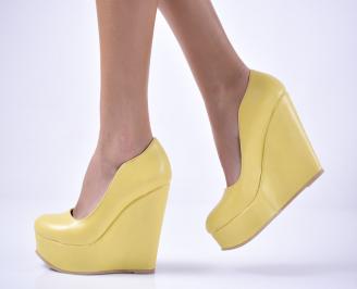 Дамски  обувки на платформа  жълти EOBUVKIBG