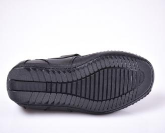 Мъжки сандали естествена кожа черни