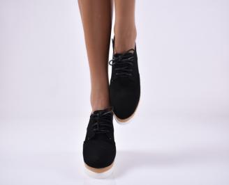 Дамски обувки на платформа черни