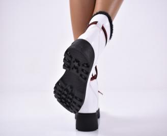 Дамски ежедневни боти естествена кожа бели