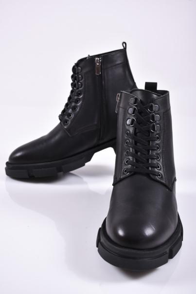 Мъжки боти естествена кожа черни