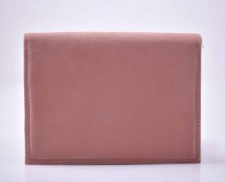 Елегантна абитуриентска чанта велур пудра EOBUVKIBG