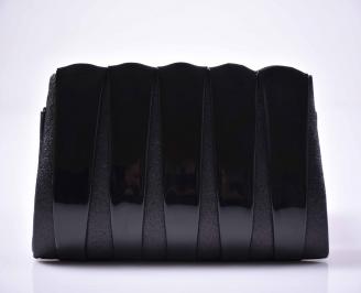 Елегантна абитуриентска чанта брокат черна  EOBUVKIBG