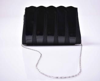 Елегантна абитуриентска чанта брокат черна  EOBUVKIBG