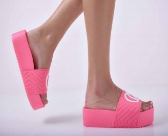 Дамски равни чехли пудра EOBUVKIBG