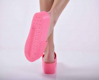 Дамски равни чехли пудра EOBUVKIBG