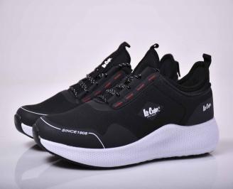 Мъжки маратонки текстил черни  EOBUVKIBG