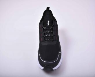 Мъжки маратонки текстил черни  EOBUVKIBG