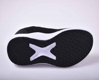 Мъжки маратонки текстил черни  EOBUVKIBG