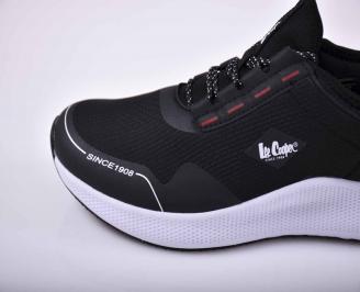 Мъжки маратонки текстил черни  EOBUVKIBG