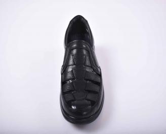 Мъжки сандали естествена кожа черни