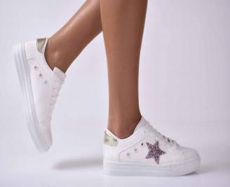 Дамски сникърси бели EOBUVKIBG