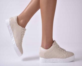 Дамски сникърси бежoви EOBUVKIBG