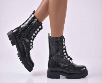 Дамски ежедневни боти черни  EOBUVKIBG