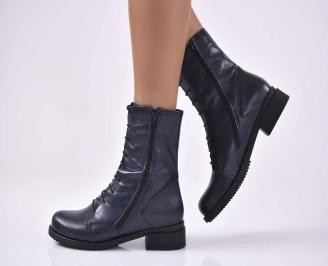 Дамски ежедневни  боти  естествена кожа сини EOBUVKIBG