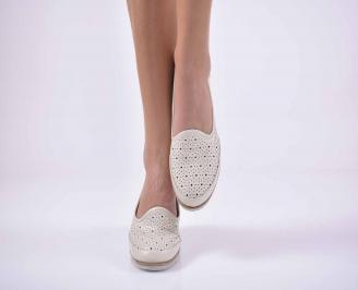 Дамски обувки равни  естествена кожа бежови EOBUVKIBG