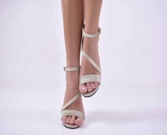 Дамски елегантни сандали златисти EOBUVKIBG