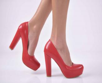 Дамски елегантни обувки червени EOBUVKIBG