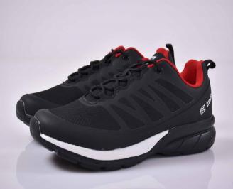 Мъжки маратонки текстил черни EOBUVKIBG