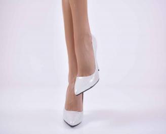 Дамски елегантни обувки сребристи EOBUVKIBG