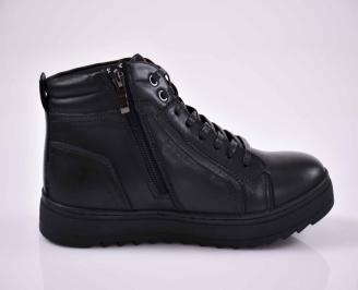 Мъжки LeeCooper  естествена кожа черни EOBUVKIBG