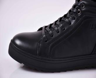 Мъжки LeeCooper  естествена кожа черни EOBUVKIBG