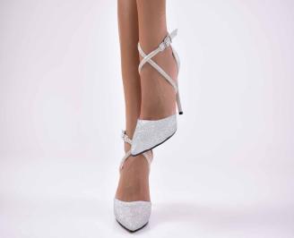 Дамски елегантни сандали Гигант сребристи EOBUVKIBG