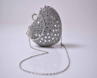 Елегантна абитуриентска чантa сребриста EOBUVKIBG