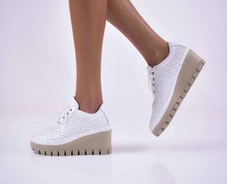 Дамски обувки естествена кожа   бели  EOBUVKIBG