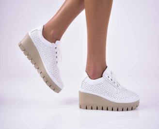 Дамски обувки естествена кожа   бели  EOBUVKIBG