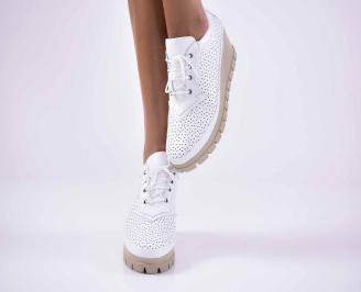 Дамски обувки естествена кожа   бели  EOBUVKIBG