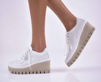 Дамски обувки естествена кожа   бели  EOBUVKIBG