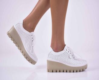 Дамски обувки естествена кожа   бели  EOBUVKIBG