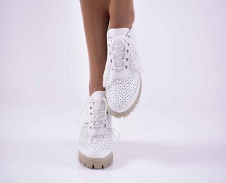 Дамски обувки естествена кожа   бели  EOBUVKIBG