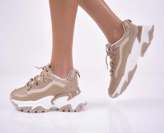 Дамски сникърси бежови EOBUVKIBG