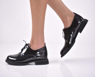 Дамски лоуфъри  естествена кожа черни EOBUVKIBG