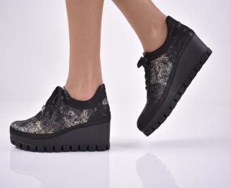 Дамски обувки  естествена кожа черни EOBUVKIBG