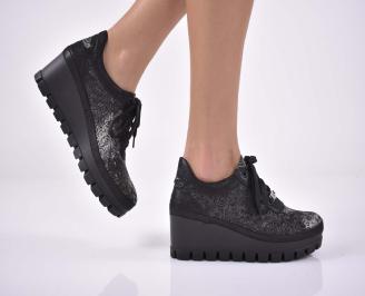 Дамски обувки  естествена кожа черни EOBUVKIBG