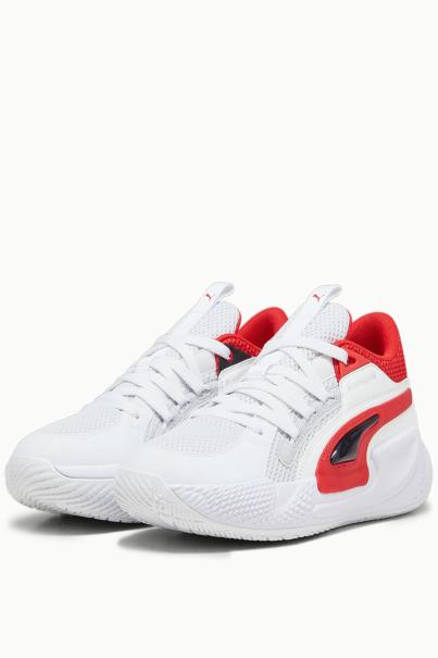 PUMA Court Rider Chaos Team Basketball Shoes White/Red