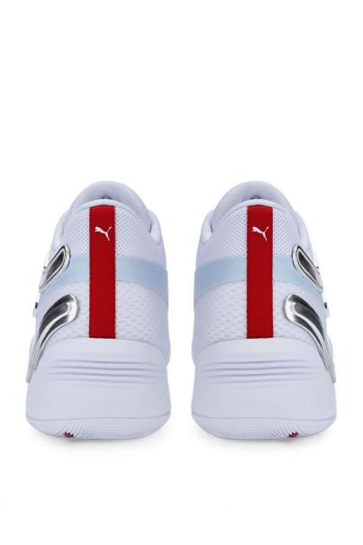 PUMA TRC Blaze Court Basketball Shoes White/Light Aqua
