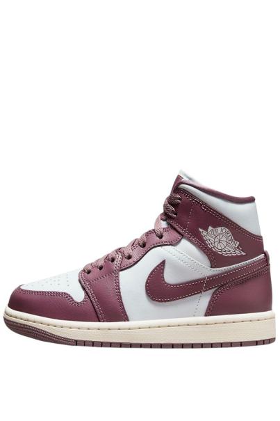 NIKE Air Jordan 1 Mid Shoes Mauve/White