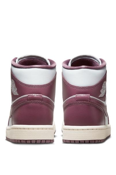 NIKE Air Jordan 1 Mid Shoes Mauve/White