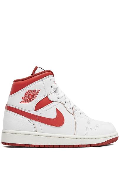 NIKE Air Jordan 1 Mid Se Shoes White/Red