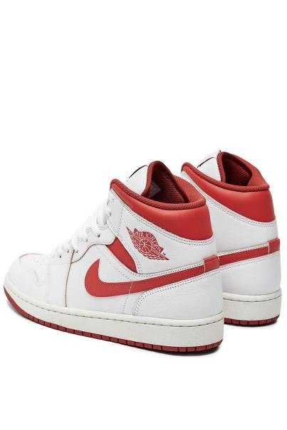 NIKE Air Jordan 1 Mid Se Shoes White/Red
